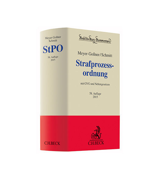 Schmitt/Köhler (vormals Meyer-Goßner/Schmitt) Strafprozessordnung: StPO 58.Auflage - 1 Seite lose