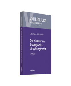 Lackmann Wittschier Vahlen Jura Zwangsvollstreckungsrecht 6 Auflage